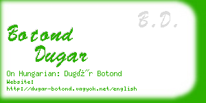 botond dugar business card